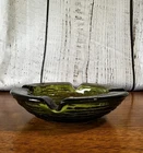 Vintage Mid-century Avocado Green Anchor Hocking Soreno Ashtray