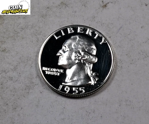 1955 Washington Quarter * Gem Proof Cameo * 90% Sliver * XQ413