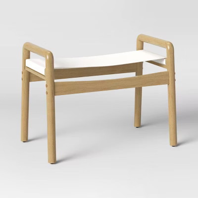 Northlake Dowel Frame Sling Ottoman Cream - Threshold 16190₽