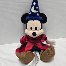 Disneyland Disney World Wizard Fantasia Mickey Mouse Plush 10"