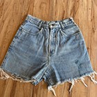 #001 - Vintage Harley Davidson Airbrushed Esprit Denim Cutoff Shorts — photo 3