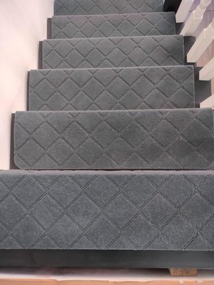 9''X36'' Bullnose Stair Treads Carpet Non-Slip for Wooden Steps Indoor, Machine...