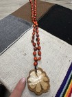 Handcrafted Peruvian Shaman Necklace – Ayahuasca Vine Slice & Native Seed Beads — photo 3