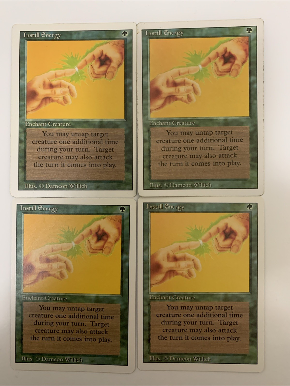 MTG LP Instill Energy X 4 Revised 3rd Edition Free Shipping & Tracking