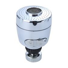 360 Degree Rotating Thread Faucet Aerator with Two Mode Spray Chrome Finish