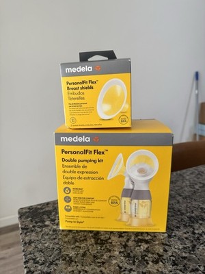 BNIB Medela PersonalFit Flex Double Pumping Kit + Breast Shields