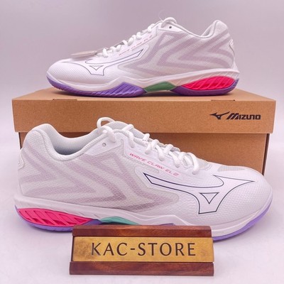 Mizuno Badminton Shoes WAVE CLAW EL 2 FIT White/Purple/Pink 71GA2582 68 tom09