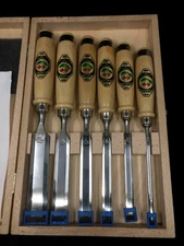 Kirschen Two Cherries Bevel edge Chisel Set 6 piece New