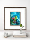 9"x12" Colorful Abstract Paper Painting - Contemporary Biblical Art — photo 2