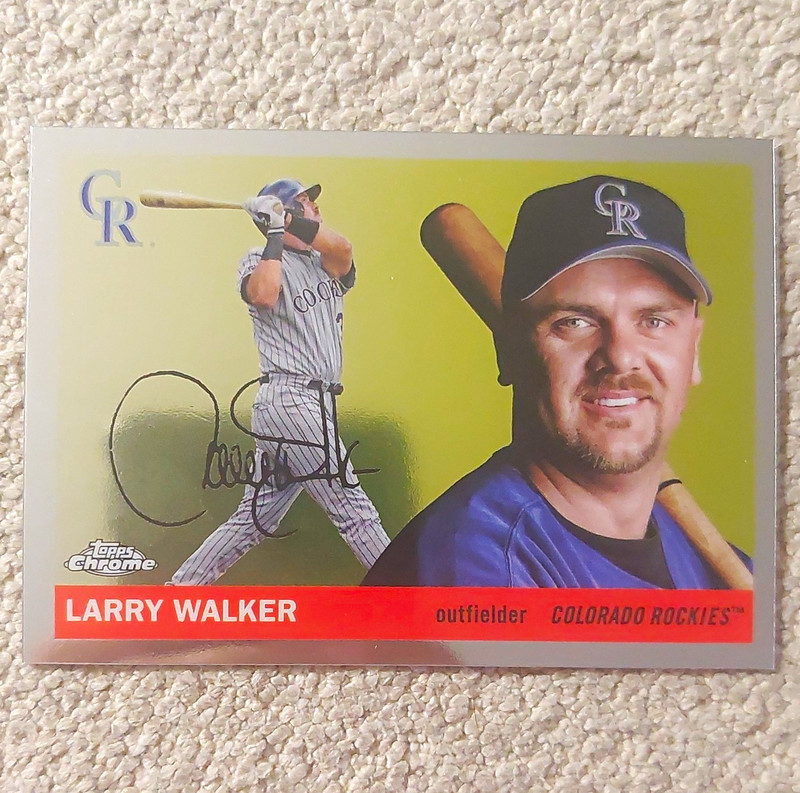 Topps Chrome Platinum 2025 Larry Walker Autographed #428 Colorado Rockies Card