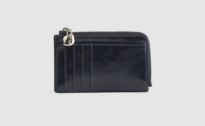 Madewell Essential Leather Zip Card Case Wallet Color Juniper Berry Black - NEW