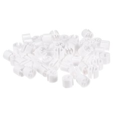 100Pcs Clothes Hanger Marker Blank Fit 3.5mm Rod for Garment Color Coding White