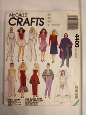 McCall's 11 1/2" Fashion Doll Clothing Patterns fit Barbie-type -You choose