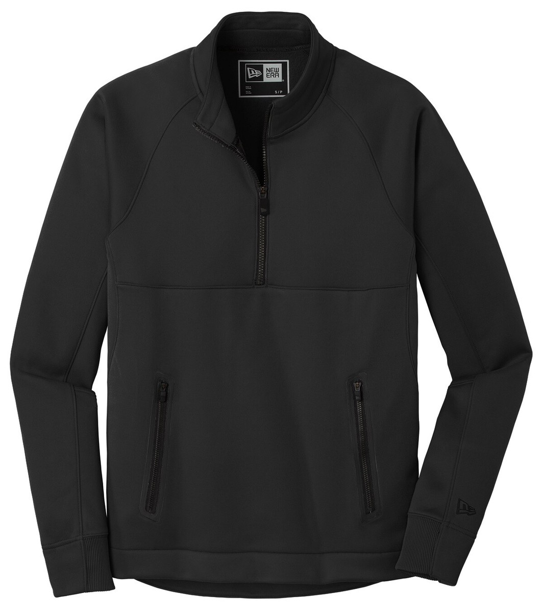 NEW ERA MENS 1/4 ZIP, MOISTURE WICKING FLEECE PULLOVER, ZIPPERED POCKETS,  XS-4XL