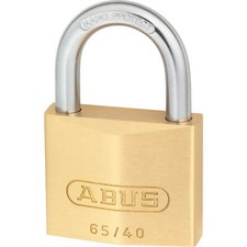 Image of Abus 65 Series Compact Brass Padlock Keyed Alike 40mm Standard