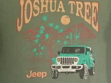 Goodfellow & Co and JEEP Green T-Shirt sz M JOSHUA TREE Cotton Blend