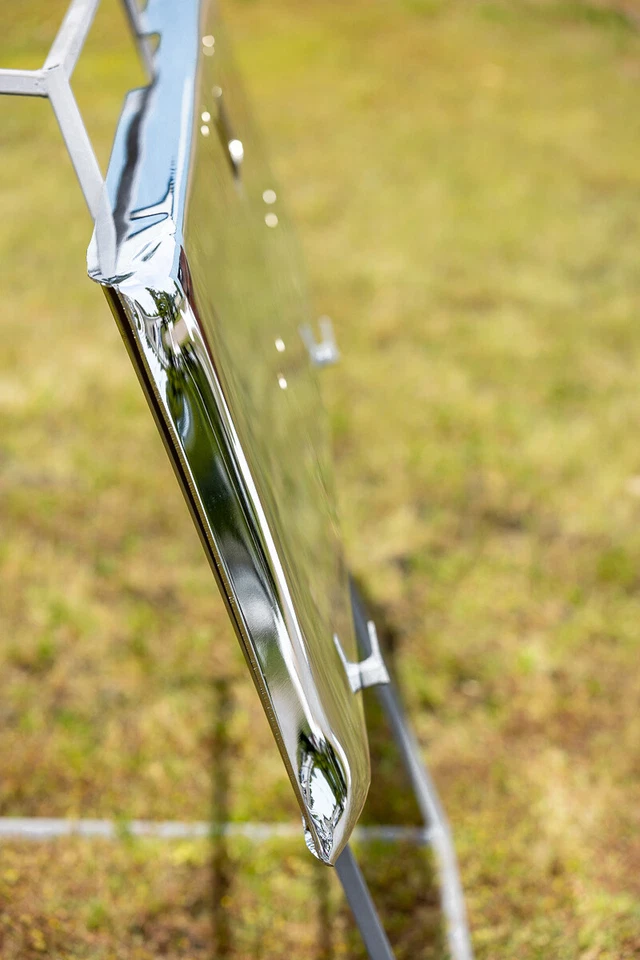 Parachoques Freightliner Classic FLC FLD 112 120, cromado 18" cuadrado con placas de respaldo Foto 4 de 4