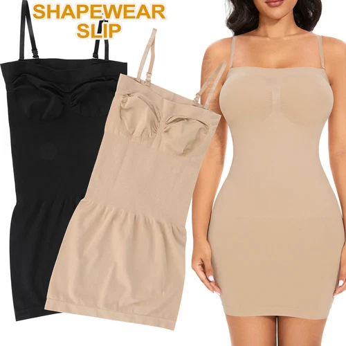 Nahtloses trägerloses Damen-Slipper-Shaper glatteres Kontrollrohrkleid schmal - Bild 1 von 27