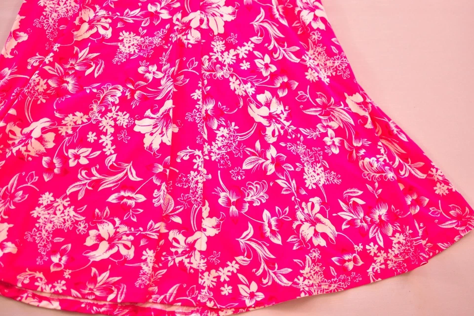womens AMERICAN LIVING hot pink & white long skirt size XLarge cotton brand new - Image 4 of 4