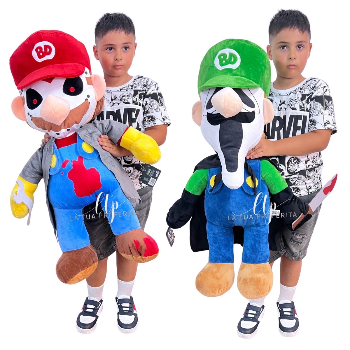 Bad Day Super Mario e Luigi 85cm Peluche Grande in Versione