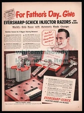 1949 EVERSHARP-SCHICK Shaving Razor Vintage PRINT AD Great Man's Bathroom Decor