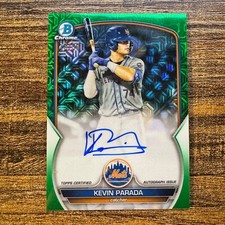 2023 Bowman Mega Box Kevin Parada #BMA-KP Green Mojo Auto #18/99 New York Mets