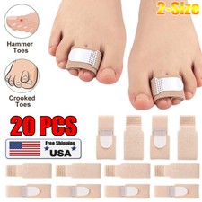 20Pcs Fabric Hammer Toe Correctors Toe Splints Hammertoe Straightener Reusable