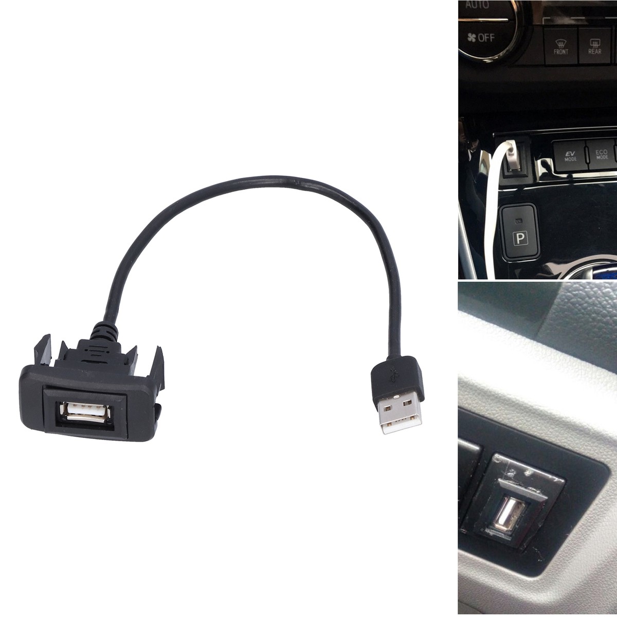 Adaptateur Allume-cigare USB Avec Câble Extension – Double Prise USB Pour Voiture – Neuf, Générique
