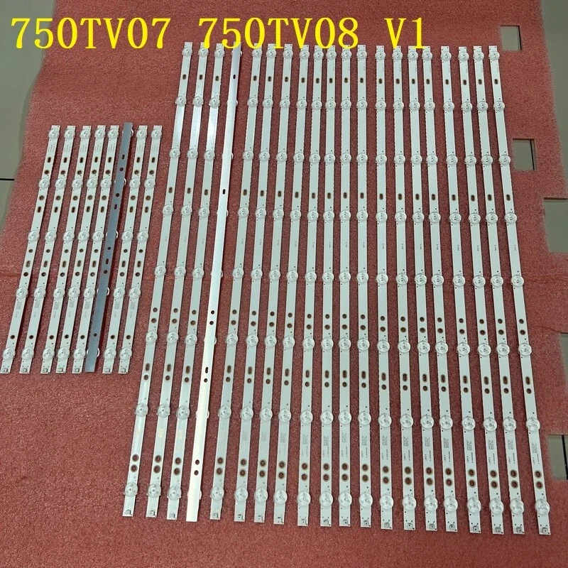 LED 条(28)适用于 Sony KDL-75W850C KDL-75W855C 75W859C 75W809C 750TV07 750TV08 V1 — 第 2/4 张图片