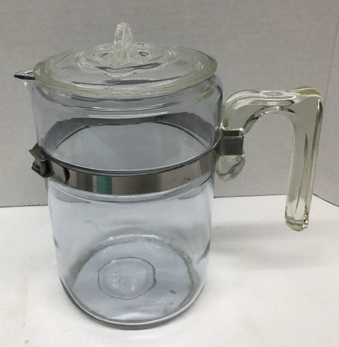 Pyrex 6 Cup Glass Coffee Pot Maker Percolator 7826H