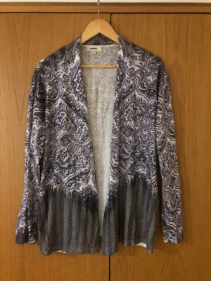 ANN TAYLOR LOFT BAUMWOLLE VORNE OFFEN PAISLEY-DRUCK DAMEN CARDIGAN OBERTEIL - MEDIUM M