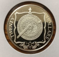 British Virgin Islands 1985 Cari Treasures-Brass Nocturnal $20 Proof Silver Coin
