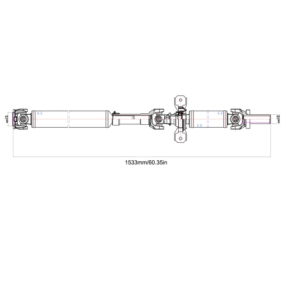 Rear Drive Shaft Assembly Driveshaft For 2007-2008 Kia Sorento Base EX LX RWD ` - Изображение 2 из 4