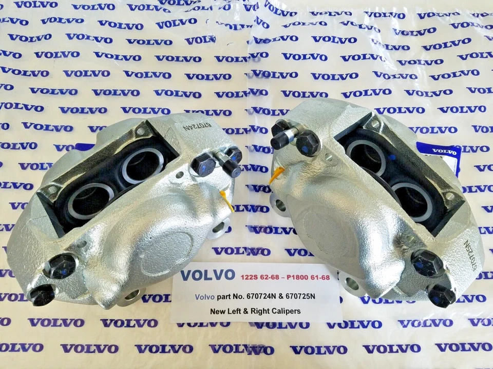 Volvo 122S y P1800 - 1961-1968 - Juego de pinzas delanteras (NUEVO) 670724N y 670725N Foto 3 de 4