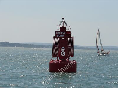 Foto 6x4 Castle Point Hafen Kanalboje Calshot Nahaufnahme des Seitenkanals c2010