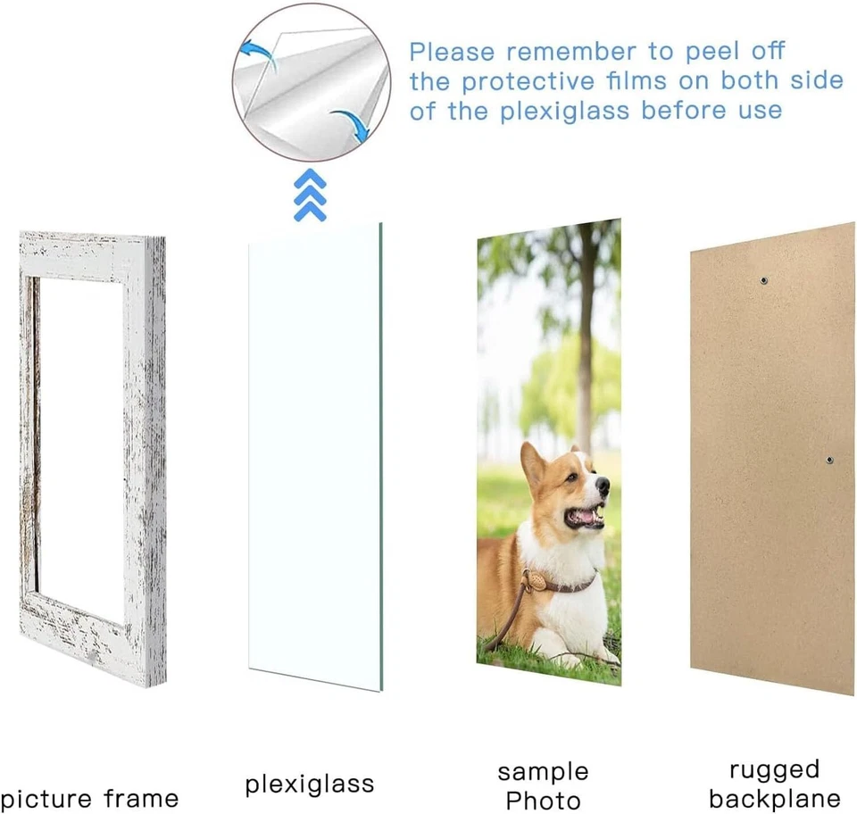 10-Pack Picture Frames - Collage Wall Decor Gallery Wall Frame Set Multi Sizes - Image 3 of 4