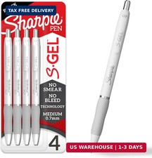 Sharpie S-Gel Gel Pens, Black Ink, Medium Point 0.7mm , 4 Count - Back to Schoo