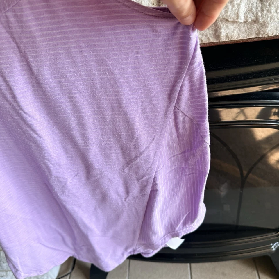 Xersion Lavender White Striped Tank Top Women’s Small - Image 4 of 4