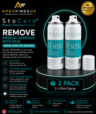 2x Stocare Medical Adhesive Remover Spray 50ml Non Sting Silicone Ostomy Care