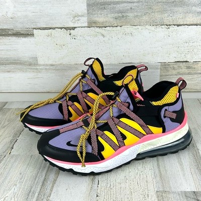 Nike Air Max 270 Bowfin Men s 13 Black Atomic Violet Amarillo Sneakers Lace-Up