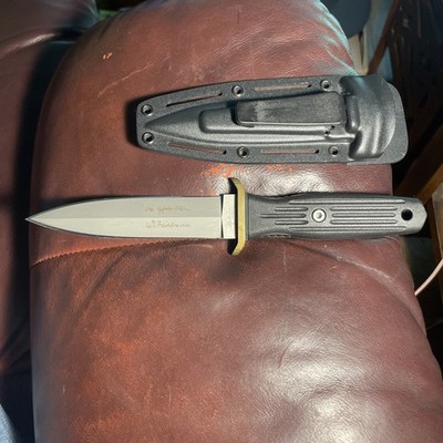 BOKER Applegate-Fairbairn Black Fixed Knife 4.875  Blade 440C Kydex - 5232