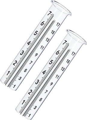 7'' Capacity Rain Gauge Glass Replacement Tube with Lid Design for Yard Garden Ou
