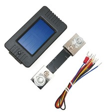 LCD Display DC Battery Monitor Meter 0-200V Volt Amp Fit Cars RV Solar System