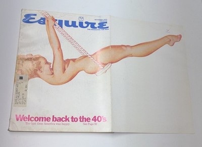 Esquire Magazine October 1971 Back To The 40's Petty Pinup Cover Art Great Ads