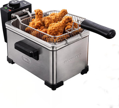 Electric Deep Fryer, 2L Capacity, 1500W, Silver FDM2201BR | Lid W/ Viewing Windo