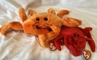 Ty Vintage Orange Digger Beanie Buddy / Red Digger Beanie Baby Set Of Crabs MWMT