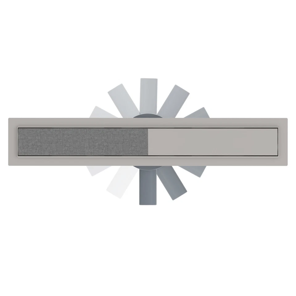 2 in 1 Canaletta canalina doccia acciaio inox scarico pavimento sifone gira 360° - Immagine 2 di 4