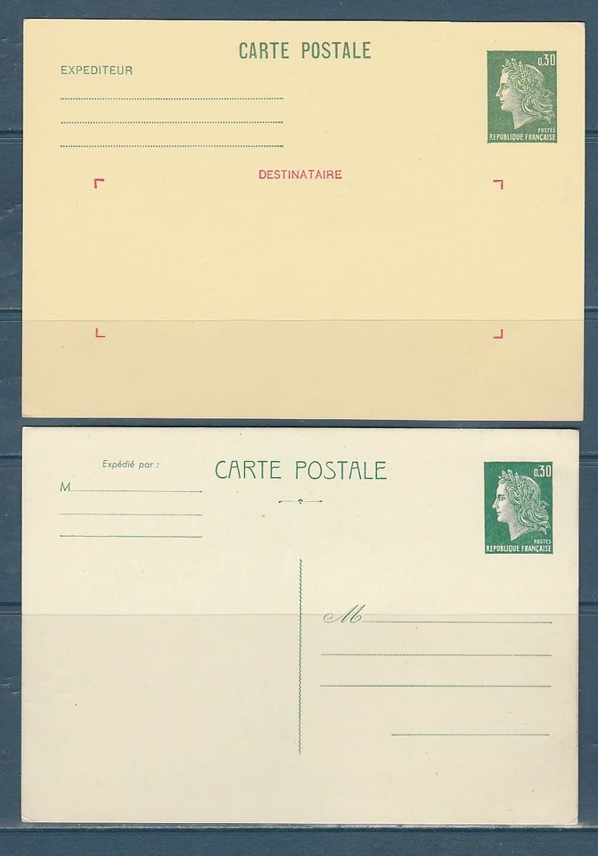 carte entier postal lot de 2 Marianne de Cheffer 1611 cp 1 et cp 2 neuf - Photo 1/1