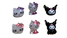 Hello Kitty and Kuromi Nail Charms~ 60 Pcs~6 Different Charms~New