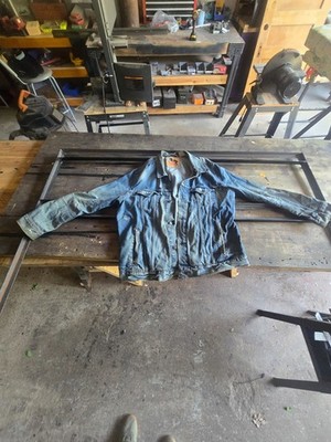 levi strauss mens trucker jacket xxl used. battle tested, has seen alot.